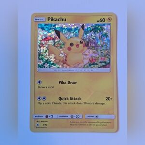 Pokémon TCG Pikachu Card McDonald's Promos 2018, Holo, 4/12